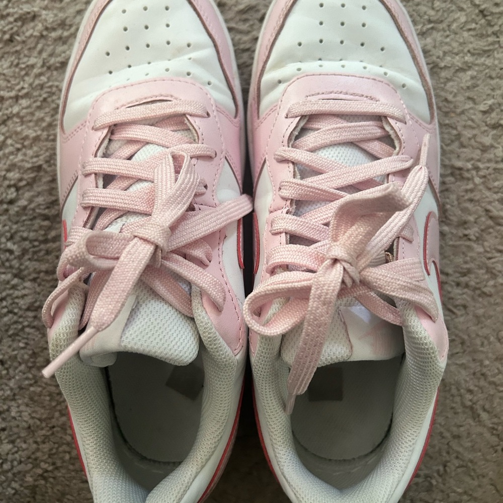 Pink and White Nike Sneakers